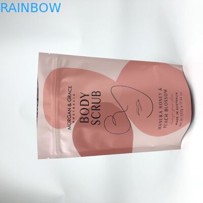 Zipper Mylar Stand Up Pouches Gravnre Printing For Body Scrub Bath Salt