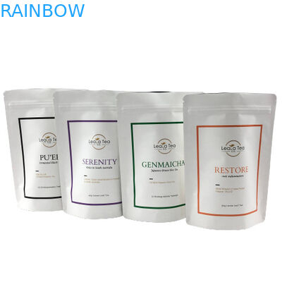 Niestandardowe logo Białe ziarna kawy Herbata Mylar Torby z folii aluminiowej Odporne na zapachy