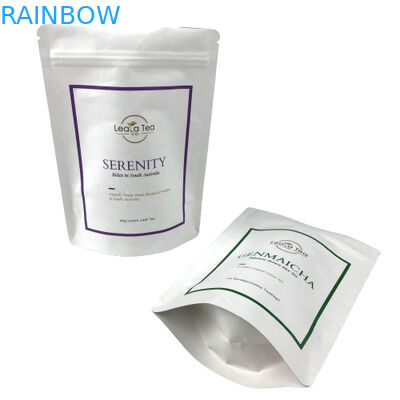 Odporne na zapach torby z folii aluminiowej na białe ziarna kawy Herbata Niestandardowe logo