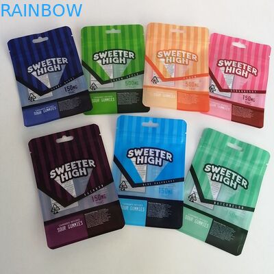 Folia z tworzywa sztucznego Opakowania na kadzidła ziołowe Mylar Bag Stand Up Pouch Cannabis Flower