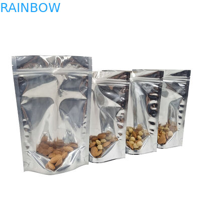 Folia aluminiowa Mylar Bag Stand Up Pouch Odporne na zapachy Opakowanie Żywność Z możliwością wielokrotnego zamykania