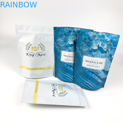 Drukowane woreczki wielokrotnego użytku do kąpieli stojącej Aluminiowy zamek błyskawiczny Matte Blue Mylar