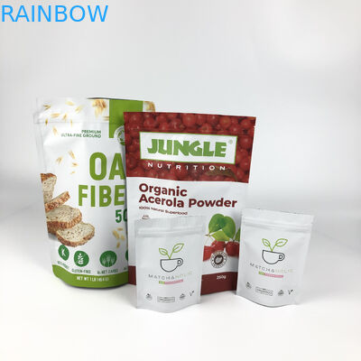 Opakowania na etykiety niestandardowe Woreczki mylarowe Woreczki laminowane z płatkami owsianymi Zipper Doypacks