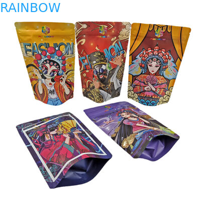 Folia jadalna Stand Up Zipper Pouch 100g Plastik do cukierków / przekąsek / kawy / karmy dla zwierząt Mylar Torby