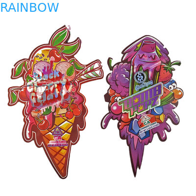 3,5 g 7 g 14 g Zabezpieczony przed dziećmi matowy miękki w dotyku Specjalny kształt Opakowanie Die Cut Mylar Bag