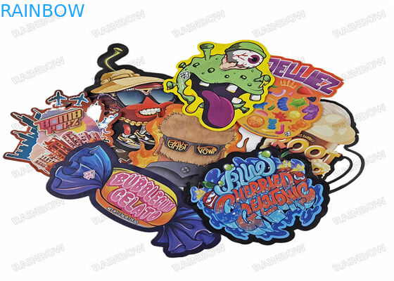 Die Cut Nieregularna torba na przekąski 3,5 g Specjalny kształt Plastikowe opakowanie Ziplock Torby mylarowe