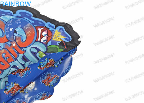 Die Cut Nieregularna torba na przekąski 3,5 g Specjalny kształt Plastikowe opakowanie Ziplock Torby mylarowe