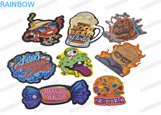 Jadalne torby Mylar Wycinane plastikowe etui w kształcie specjalnym z zamkiem błyskawicznym 3,5 g Torebki na cukierki