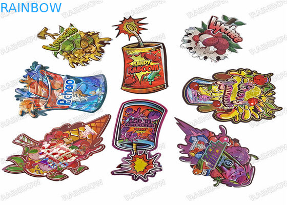 Jadalne torby Mylar Wycinane plastikowe etui w kształcie specjalnym z zamkiem błyskawicznym 3,5 g Torebki na cukierki