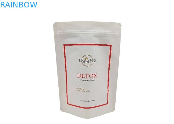 Torba stojąca z folii aluminiowej na herbatę Odporna na zapachy torebka z zamkiem błyskawicznym z folii aluminiowej