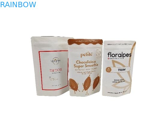 Torba stojąca z folii aluminiowej na herbatę Odporna na zapachy torebka z zamkiem błyskawicznym z folii aluminiowej