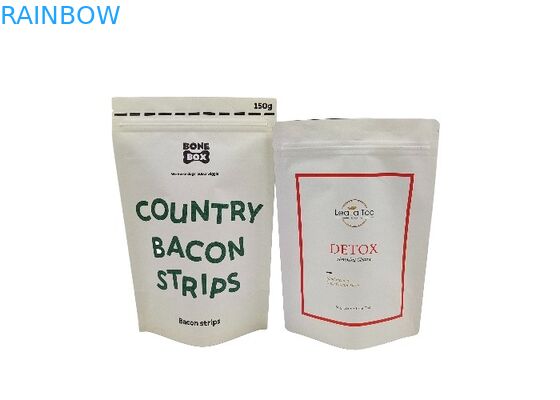 Torba stojąca z folii aluminiowej na herbatę Odporna na zapachy torebka z zamkiem błyskawicznym z folii aluminiowej