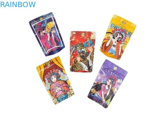 Plastikowe stojące etui z folii aluminiowej, odporne na zapachy, zamykane torby z mylaru Ziplock