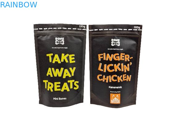 Niestandardowe biodegradowalne torebki z papieru pakowego Odporne na zapachy Ziplock Torby do pakowania żywności