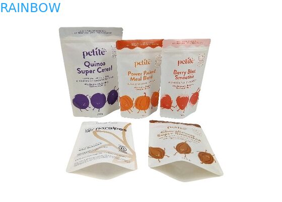 Biodegradowalne torebki stojące Torby do pakowania kawy z papieru pakowego na zamówienie