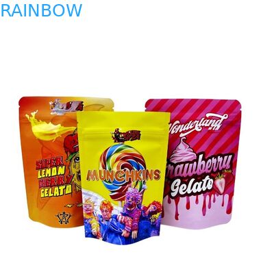Minfly Digital Printing Custom Aluminium Foil Resealable Stand Up Smell Proof Zipper Mylar Packaging Poch Bags For Food