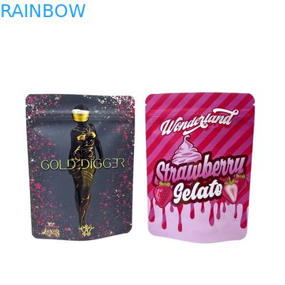 Minfly Digital Printing Custom Aluminium Foil Resealable Stand Up Smell Proof Zipper Mylar Packaging Poch Bags For Food