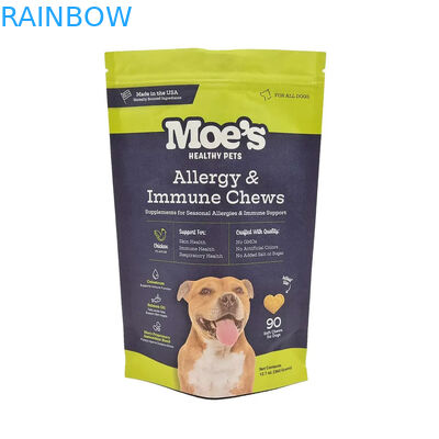 Wielokrotnie używalny worek do żywności dla zwierząt domowych do opakowań stojących z zamkiem zamykającym