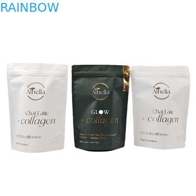 Niedostosowany do wilgoci stand up pouch Kraft Paper Bag z gorącym stemplowaniem Eco Friendly Smell Proof Bags z logo