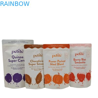 Niestandardowe logo drukowane biodegradowalne 100% opakowanie w workach wielokrotnego użytku stand up plastikowe worki doypack z ziplock