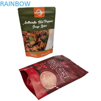 Matt Custom Logo Drukowany Stand Up Pouch Folia Aluminiowa Czekolada Opakowania Żywnościowe Stand Up Zipper Bag