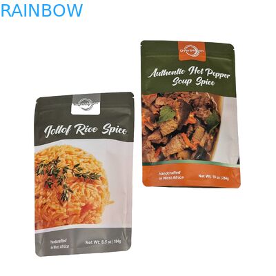 Opakowanie żywnościowe z folii aluminiowej z tworzyw sztucznych Opakowanie przekąski odnawialne opakowanie stand up z zamkiem