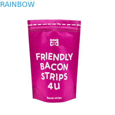 Pojemniki z papieru Kraft żywnościowego biodegradowalne Ziplock Stand Up Packaging