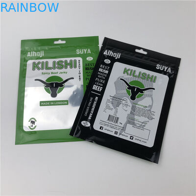 Folia z trzema stronami, zamykanie zamkiem, płaskie torebki plastikowe do pakowania wołowiny