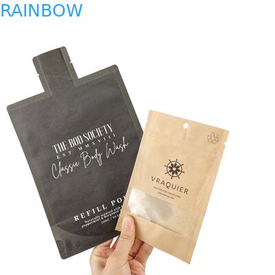 Płaskoodporne metalowe orzeszki z folii Mylar Heal Seal Bags Pocket Frosted Window Texture With Hang Hole Three Side Seal Bag