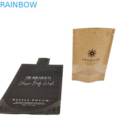 Płaskoodporne metalowe orzeszki z folii Mylar Heal Seal Bags Pocket Frosted Window Texture With Hang Hole Three Side Seal Bag