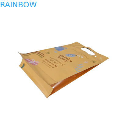 Niestandardowy projekt Drukowany Matte Square Flat Bottom Side Gusset Plastic Mylar Foil Logo Packaging Pouch Easy Tear Zipper Bags