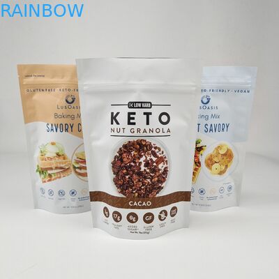 Niestandardowe drukowanie cieplnie uszczelnione plastikowe opakowanie worek dla orzechów cukier czekolady herbaty kawy opakowanie stand up torebki