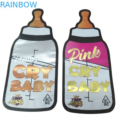 Wydawane na zamówienie 3,5 g Unikalne specjalne wycięte nieprawidłowo kształtowe torby Mylar zamknięte 8th odór specjalny Cali torba Mylar