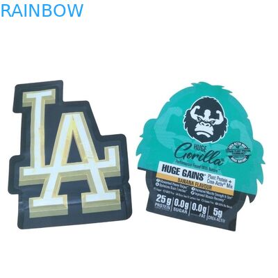 Niestandardowy druk Matte Soft Touch Bag 3.5g Mylar Bags Cyfrowo wydrukowany holograficzny wycinek Mylar ZiplockBag