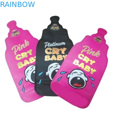 Niestandardowy druk Matte Soft Touch Bag 3.5g Mylar Bags Cyfrowo wydrukowany holograficzny wycinek Mylar ZiplockBag