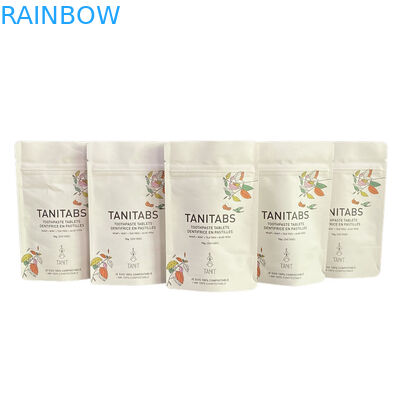 Zamówiona wodoodporna biodegradowalna Pla Kraft Paper Ziplock Bag Zipper Bag Stand Up Pocket