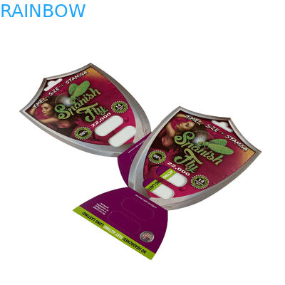 3D tabletki seksualne Blister kartka opakowanie dla 1/2 kapsułki komórkowe 3D kartki wyświetleniowe pudełka