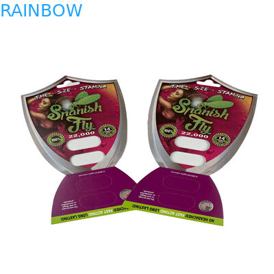 3D tabletki seksualne Blister kartka opakowanie dla 1/2 kapsułki komórkowe 3D kartki wyświetleniowe pudełka