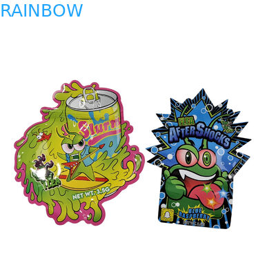 3.5g Niestandardowe opakowanie I drukowanie logo Specjalny Unikalny w kształcie wnętrza Drukowany holograficzny wycięty z sakiewki Mylar