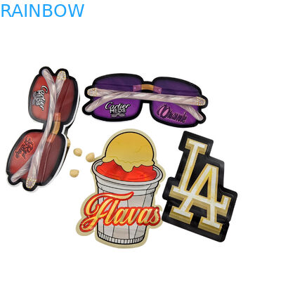 3.5g Niestandardowe opakowanie I drukowanie logo Specjalny Unikalny w kształcie wnętrza Drukowany holograficzny wycięty z sakiewki Mylar