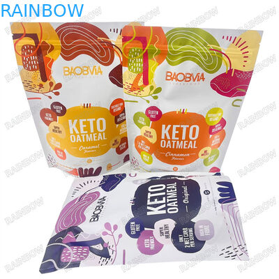 Bezpośrednie fabryczne opakowania plastikowe worki odporne na wilgoć Zielony Czerwony Żółty Worek Zip Zamknięte worki do przechowywania żywności 1 kg