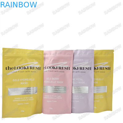 Logo Niestandardowe drukowanie Wielokrotnie używalne torebki do pielęgnacji ciała wodoodporne próbki stand up torba z zamkiem zip