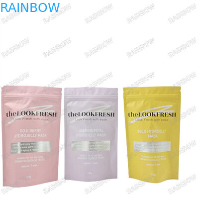 Logo Niestandardowe drukowanie Wielokrotnie używalne torebki do pielęgnacji ciała wodoodporne próbki stand up torba z zamkiem zip