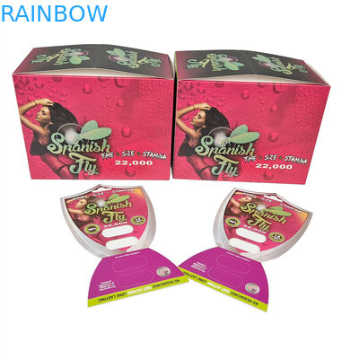 Niestandardowy projekt Black Bull Rhino Honey 2023 Hot Sell Rhino Pills Niestandardowa kartka papierowa do pakowania tabletek dla nosorożców