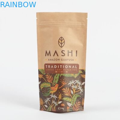 Biodegradowalny papier kraft stand up Zip Lock