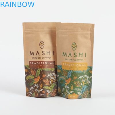 Biodegradowalny papier kraft stand up Zip Lock