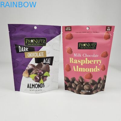 Niestandardowy Matte Stand Up Pocket Laminated Black Foil Food Packaging Zipper Bag z przejrzystym oknem dla mięsa wołowego