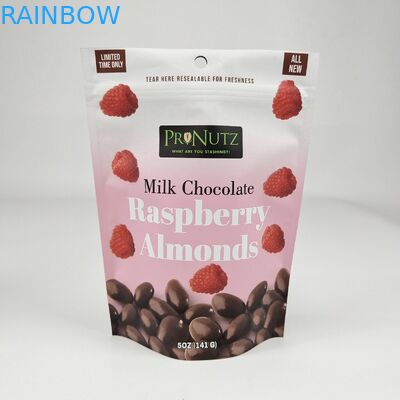 Niestandardowy Matte Stand Up Pocket Laminated Black Foil Food Packaging Zipper Bag z przejrzystym oknem dla mięsa wołowego