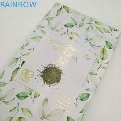 co przyjazny 3 strony cieplnie uszczelnione torebki z papieru kraft recykling czarne logo drukowane małe 5 gram papierowe torebki