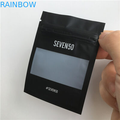 Matte Finish Custom Plastic Bags Plastic Jewelry Packaging Bags With Clear Window